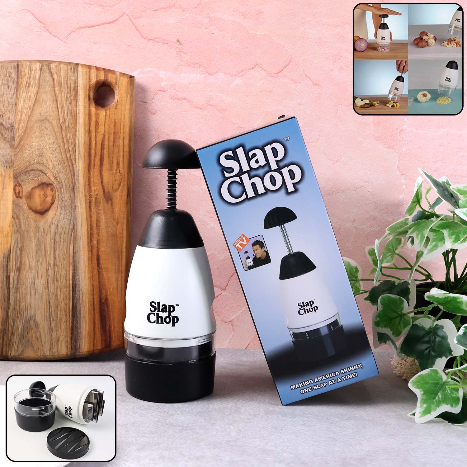 Slap Chop Hand Press Vegetable  Fruit Chopper (1 Pc)