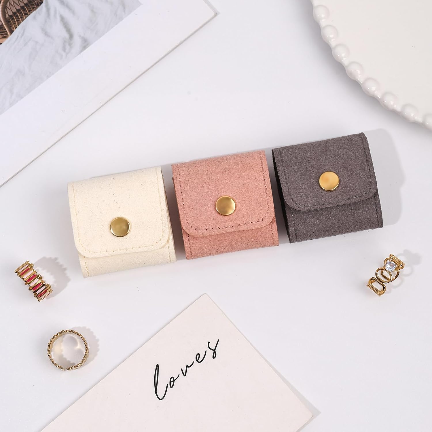 Compact Foldable Jewelry Storage Pouch  Wallet (1 Pc)