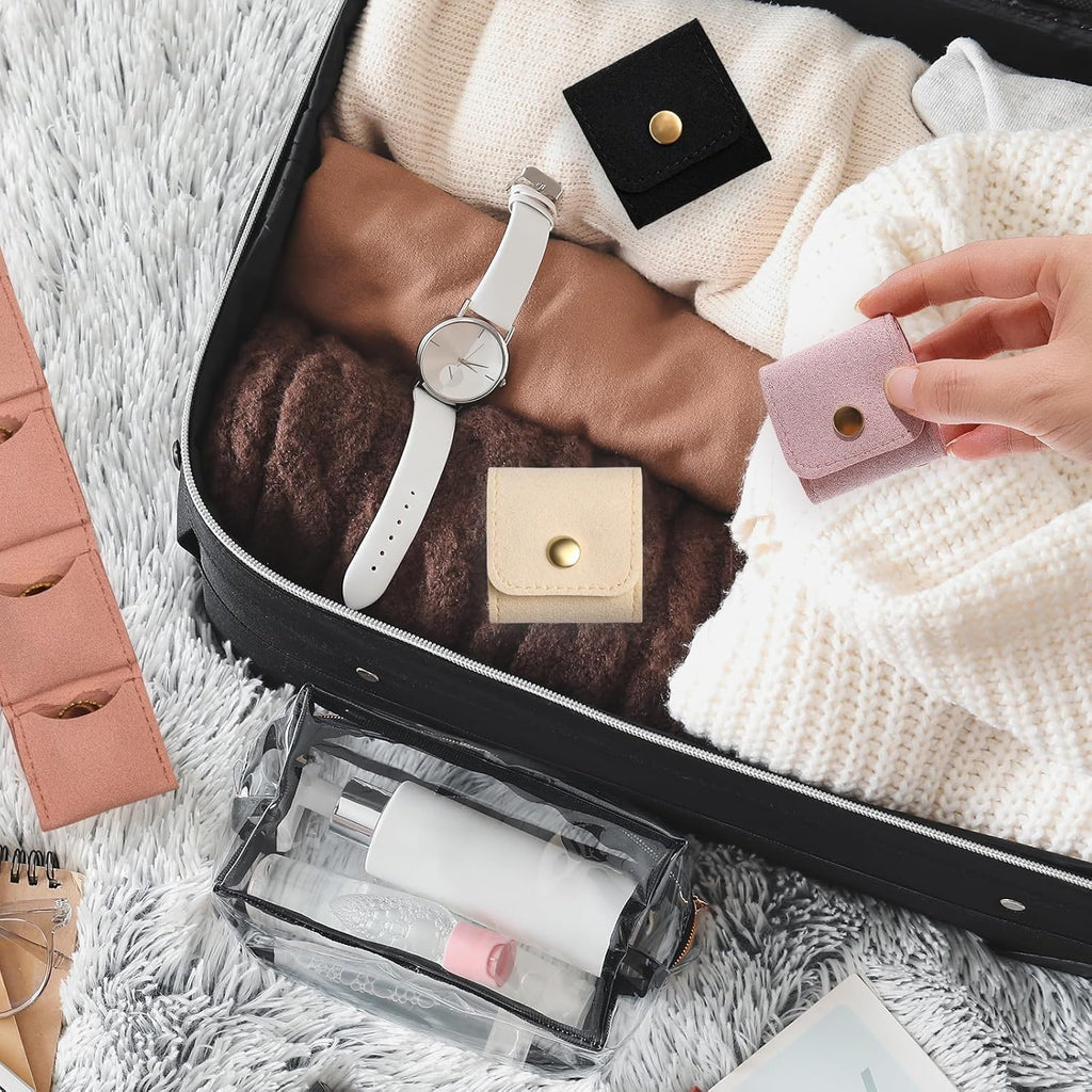 Compact Foldable Jewelry Storage Pouch  Wallet (1 Pc)