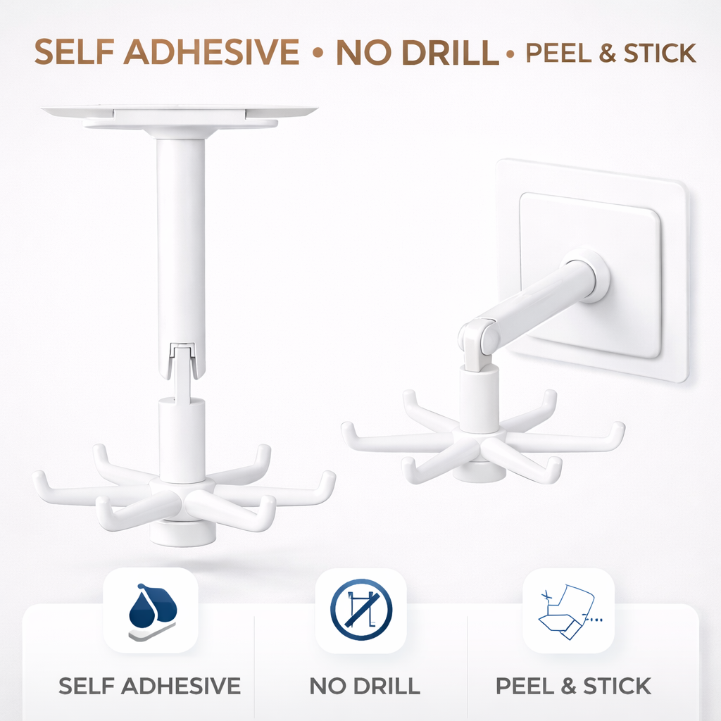 Buy 1 Get 1 FREE! 360° Rotating Folding Hooks – 2 PCS Set